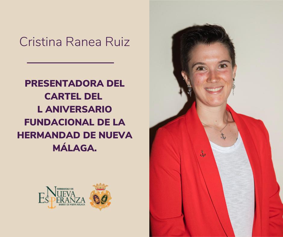 Cristina Ranea presentadora del Cartel del L aniversario fundacional