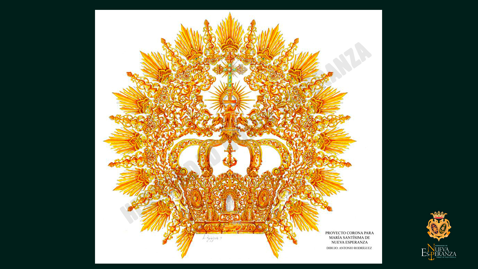 Diseño Nueva Corona María Santísima de Nueva Esperanza. Obra de Antonio Rodríguez