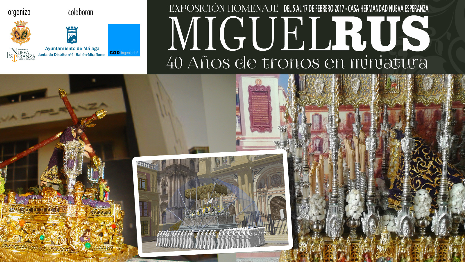 Nueva Esperanza organiza la exposición homenaje al artista Miguel Rus "40 Años de tronos en miniatura"
